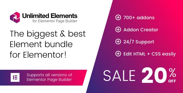 Unlimited Elements for Elementor Page Builder Nulled
