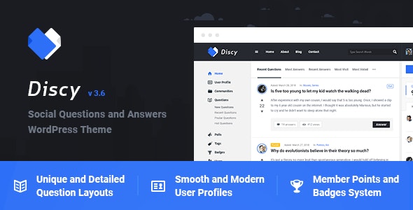 discy 5 5 6 nulled social questions and answers wordpress theme