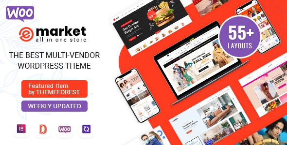 emarket 7 3 0 nulled all in one multi vendor marketplace elementor wordpress theme 55 indexes mobile layouts