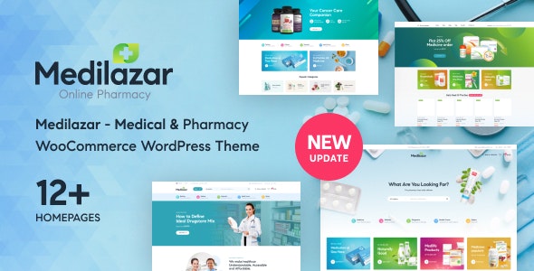 medilazar 1 2 3 pharmacy medical woocommerce wordpress theme