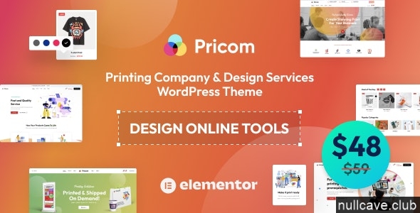 pricom 1 2 5 printing company design services wordpress theme