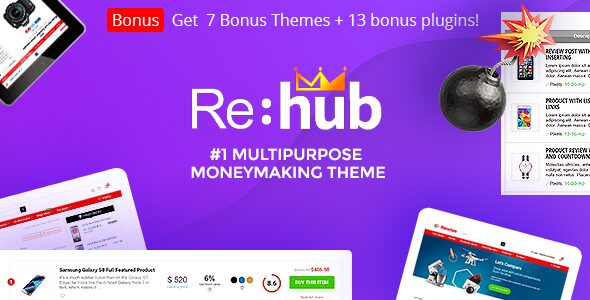 rehub 18 9 8 nulled affiliate marketing multi vendor store community theme