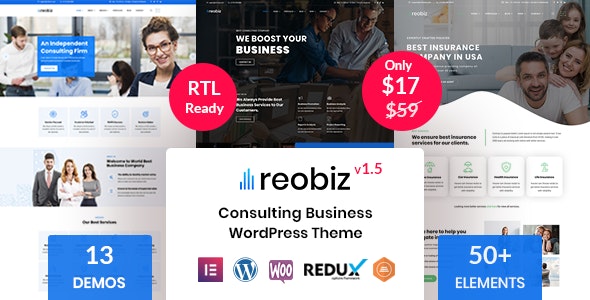 reobiz 4 9 1 consulting business wordpress theme