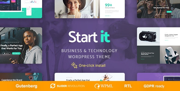 start it 1 1 6 technology startup wordpress theme
