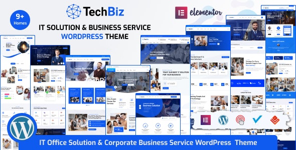 techbiz 2 0 multipurpose it solution business consulting wordpress theme