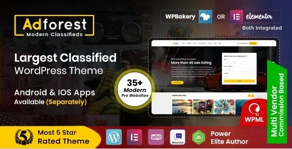 adforest 5 1 0 nulled classified ads wordpress theme