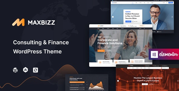 maxbizz 1 2 3 consulting financial elementor wordpress theme
