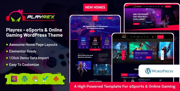 playrex 1 1 0 nulled esports gaming clan news wordpress theme