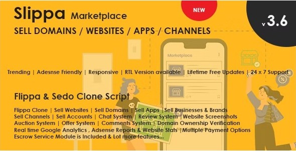 slippa 3 8 nulled domainswebsite app marketplace php script