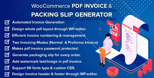 woocommerce pdf invoice packing slip with credit note 2 4 0 nulled