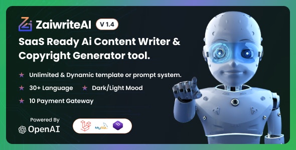 zaiwriteai 2 0 0 nulled ai content writer copyright generator tool with saas