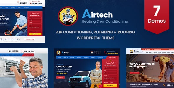 airtech 3 4 0 nulled plumber hvac and repair theme