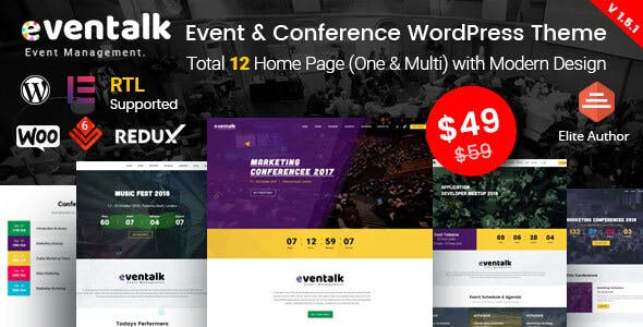 eventalk 1 7 3 event conference wordpress theme
