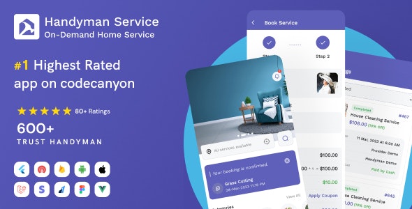handyman service 9 0 0 flutter on demand home services app with complete solution