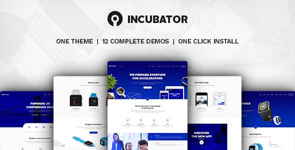 incubator 4 0 wordpress startup business theme