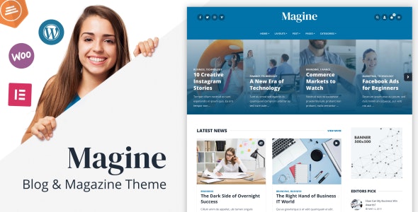 magine 1 4 1 business blog wordpress theme