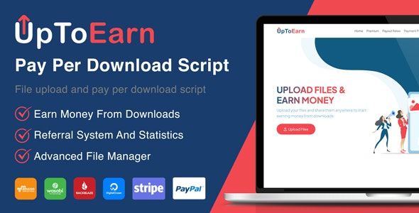 uptoearn 1 0 nulled file upload and pay per download script saas ready