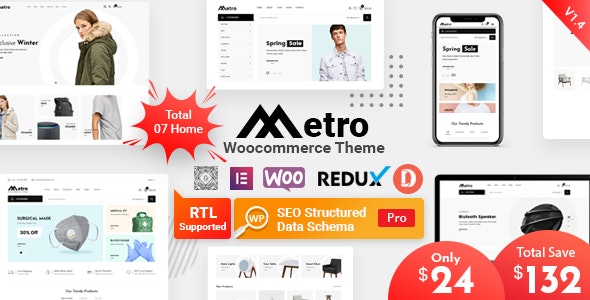 metro 2 6 nulled minimal woocommerce wordpress theme