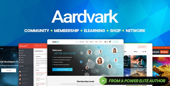aardvark 4 46 community membership buddypress theme