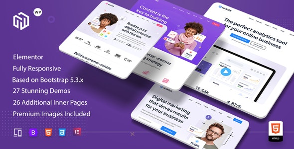 martex 1 0 4 1 software saas startup landing page wordpress theme