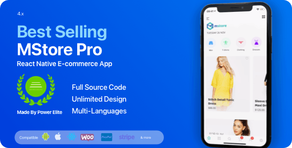 mstore pro 5 0 – complete react native template for e commerce