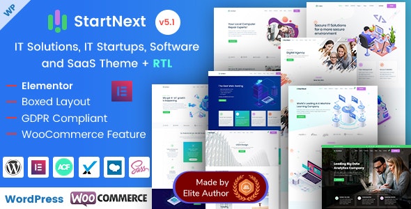 startnext 5 1 0 nulled it startup technology services wordpress theme