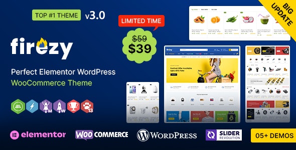 firezy wp 3 0 0 elementor multi purpose woocommerce theme