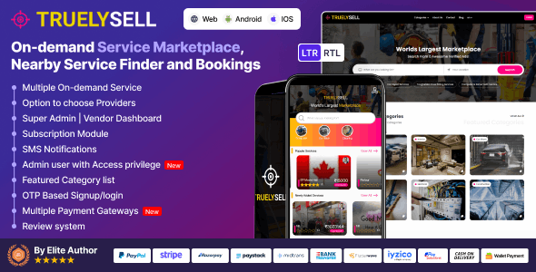truelysell 2 3 2 nulled multi vendor online service booking marketplace