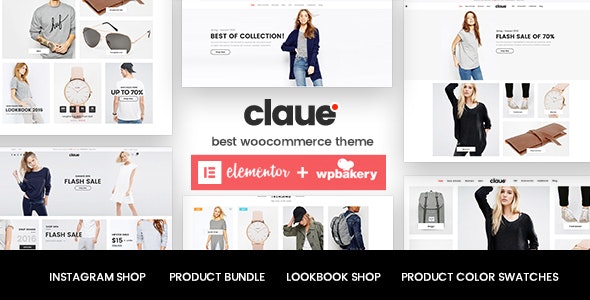 claue 2 2 1 clean minimal elementor woocommerce theme