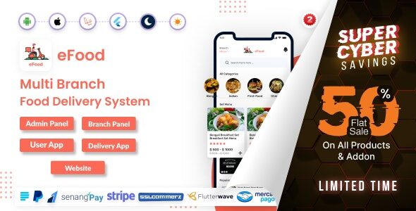 efood 10 2 nulled food delivery app with laravel admin panel delivery man app 1