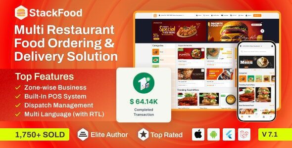 stackfood multi restaurant 7 0 nulled food delivery app with laravel admin and restaurant panel 1