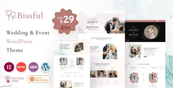 bissful 1 3 wedding event wordpress theme