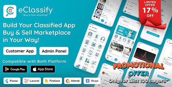eclassify 1 0 2 classified buy and sell marketplace flutter app with laravel admin panel