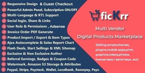 fickrr 3 8 multivendor digital marketplace with subscription 1