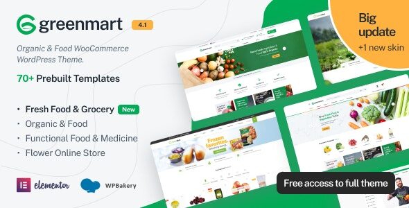 greenmart 4 1 2 organic food woocommerce wordpress theme