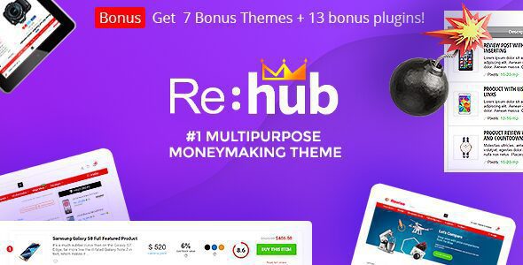 rehub 18 9 8 nulled affiliate marketing multi vendor store community theme