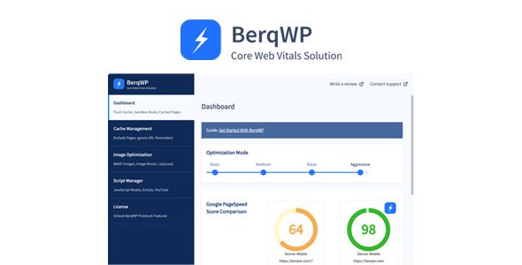 berqwp 1 7 8 automatic all in one pagespeed optimization plugin