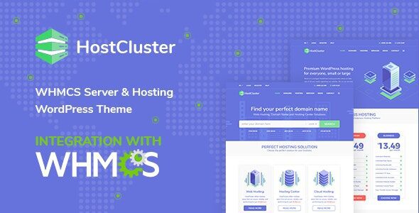 hostcluster 2 4 whmcs hosting wordpress theme