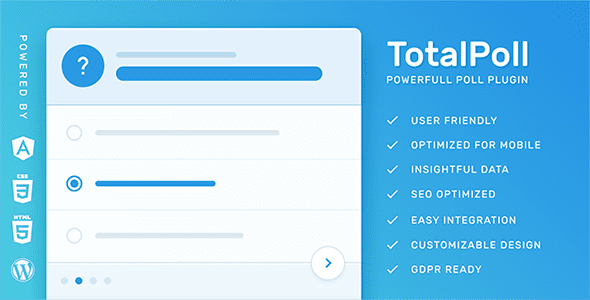 totalpoll pro 4 9 1 nulled responsive wordpress poll plugin